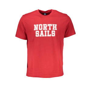 North Sails ανδρικό κόκκινο t-shirt με κοντά μανίκια και λογότυπο