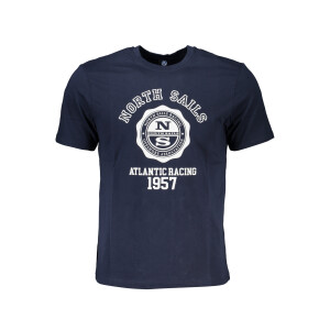 North Sails ανδρικό μπλε T-shirt με κοντά μανίκια και λογότυπο