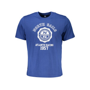North Sails ανδρικό μπλε T-shirt με κοντά μανίκια και λογότυπο