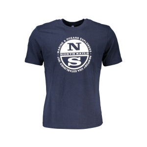 North Sails ανδρικό μπλε t-shirt με κοντά μανίκια και λογότυπο