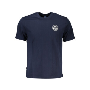 North Sails ανδρικό μπλε t-shirt με κοντά μανίκια και λογότυπο
