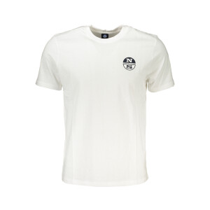 North Sails ανδρικό λευκό T-shirt με κοντά μανίκια και λογότυπο