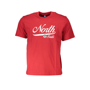 North Sails Ανδρικό Κόκκινο T-Shirt με κοντά μανίκια και λογότυπο