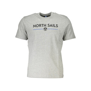 North Sails ανδρικό t-shirt σε γκρι χρώμα με κοντά μανίκια και λογότυπο