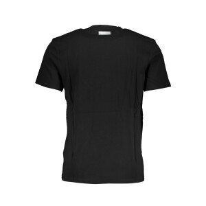 BIKKEMBERGS Ανδρικό Μαύρο T-shirt με κοντά μανίκια και λογότυπο