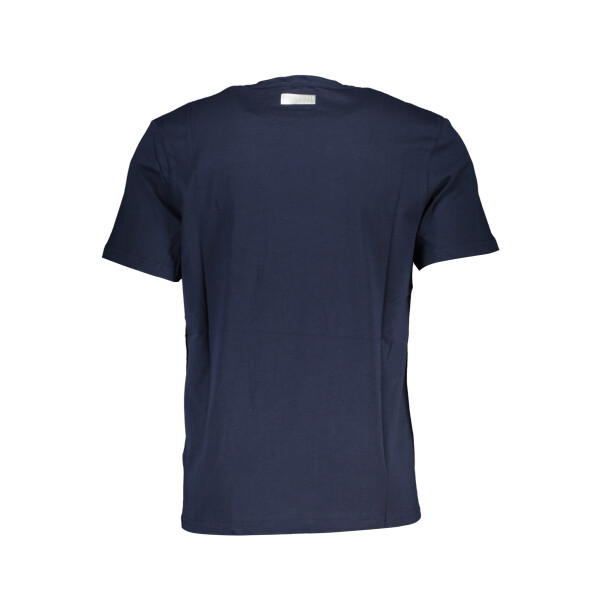 BIKKEMBERGS Ανδρικό Μπλε T-shirt με στρογγυλή λαιμόκοψη και λογότυπο