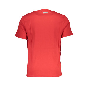 BIKKEMBERGS Ανδρικό Κόκκινο T-shirt με κοντά μανίκια και λογότυπο