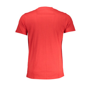 Cavalli Class Ανδρικό Κόκκινο T-shirt με στρογγυλή λαιμόκοψη και λογότυπο