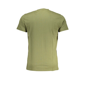 CAVALLI CLASS ανδρικό t-shirt σε πράσινο χρώμα με στρογγυλή λαιμόκοψη και λογότυπο