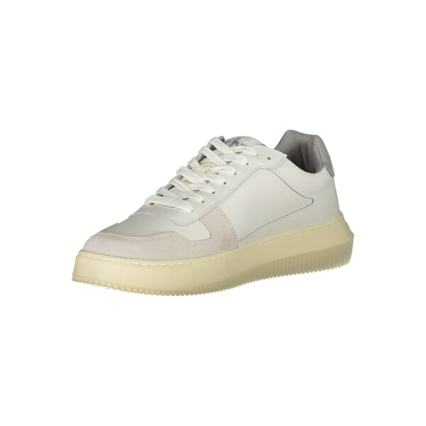 Calvin Klein ανδρικά λευκά sneakers με κορδόνια και λογότυπο