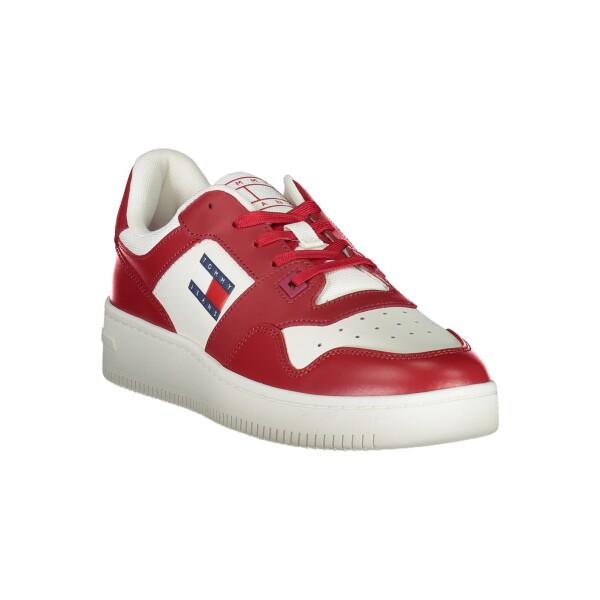Tommy Hilfiger ανδρικά sneakers σε κόκκινο χρώμα με κορδόνια