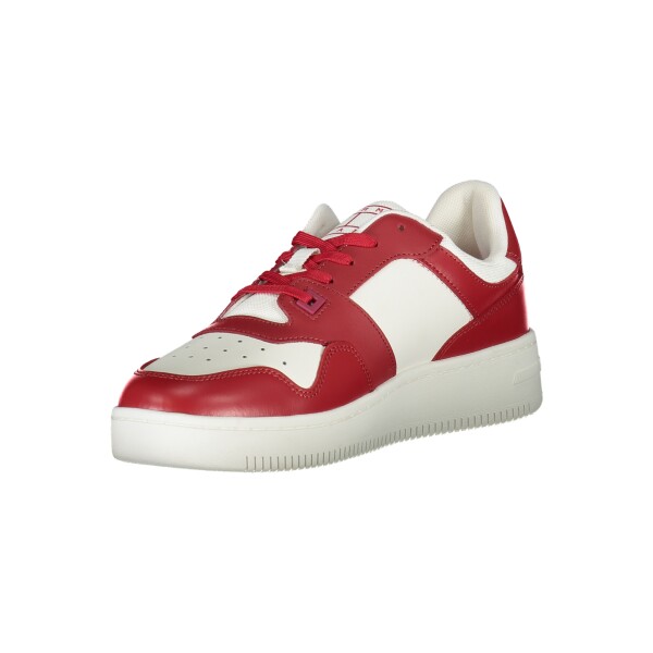 Tommy Hilfiger ανδρικά sneakers σε κόκκινο χρώμα με κορδόνια