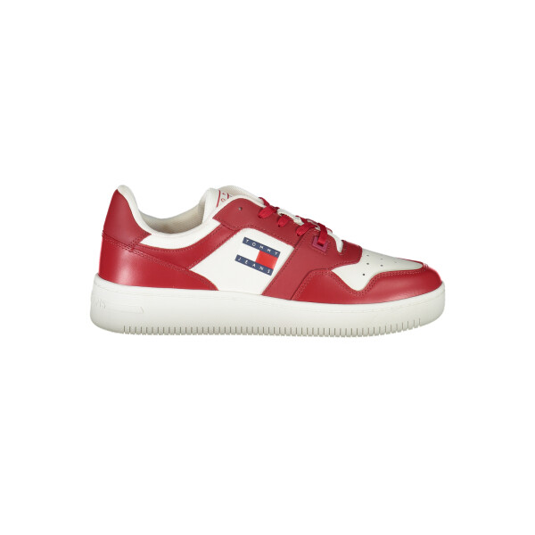 Tommy Hilfiger ανδρικά sneakers σε κόκκινο χρώμα με κορδόνια