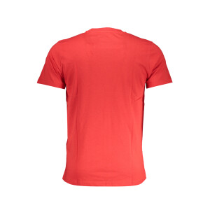 CAVALLI CLASS ανδρικό t-shirt σε κόκκινο χρώμα με κοντά μανίκια και λογότυπο
