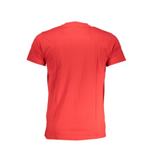 CAVALLI CLASS Ανδρικό Κόκκινο T-Shirt με print λογότυπο