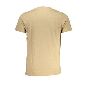 CAVALLI CLASS Ανδρικό Μπεζ T-shirt με κοντά μανίκια και λογότυπο