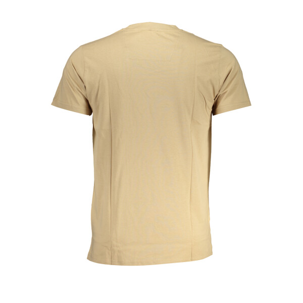 CAVALLI CLASS Ανδρικό Μπεζ T-shirt με κοντά μανίκια και λογότυπο