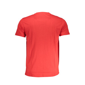CAVALLI CLASS Ανδρικό Κόκκινο T-shirt με κοντά μανίκια και λογότυπο