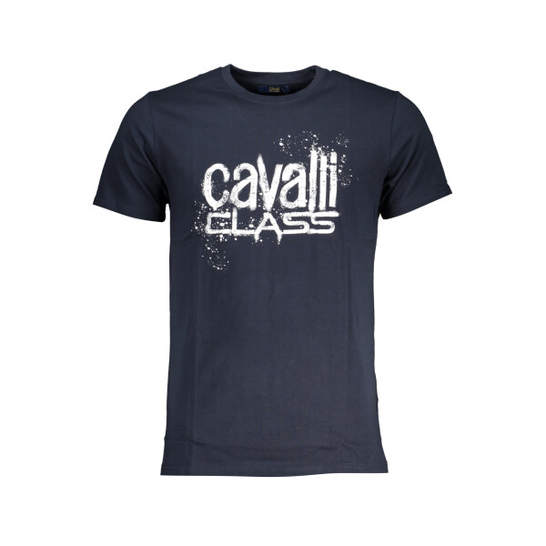 CAVALLI CLASS Ανδρικό Μπλε T-shirt με λογότυπο