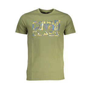 Cavalli Class Ανδρικό Πράσινο T-shirt με print λογότυπο