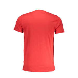 Cavalli Class ανδρικό κόκκινο t-shirt με κοντά μανίκια και λογότυπο