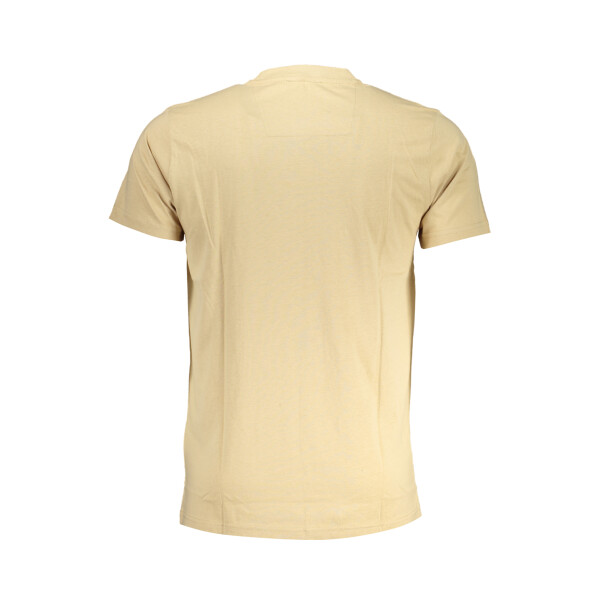 Cavalli Class ανδρικό t-shirt σε μπεζ χρώμα με κοντά μανίκια και λογότυπο