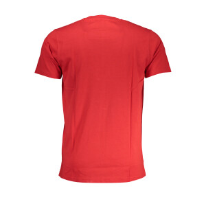CAVALLI CLASS Ανδρικό Κόκκινο T-shirt με print λογότυπο
