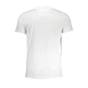 Cavalli Class ανδρικό t-shirt σε λευκό χρώμα με κοντά μανίκια και print λογότυπο