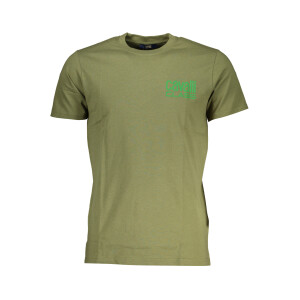 CAVALLI CLASS Ανδρικό Πράσινο T-shirt με κοντά μανίκια και λογότυπο