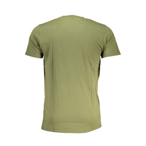 CAVALLI CLASS ανδρικό πράσινο t-shirt με κοντά μανίκια και λογότυπο