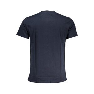 Cavalli Class ανδρικό μπλε t-shirt με στρογγυλή λαιμόκοψη και λογότυπο