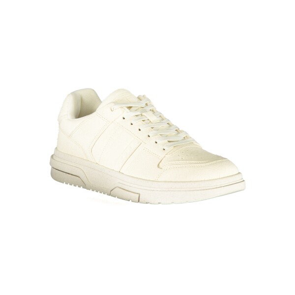 Tommy Hilfiger ανδρικά λευκά sneakers με κορδόνια και λογότυπο