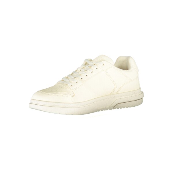Tommy Hilfiger ανδρικά λευκά sneakers με κορδόνια και λογότυπο