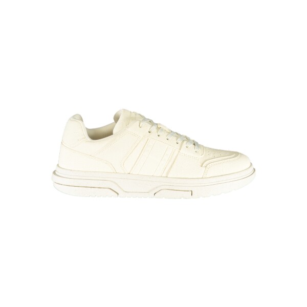 Tommy Hilfiger ανδρικά λευκά sneakers με κορδόνια και λογότυπο