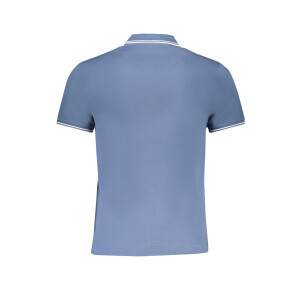Harmont & Blaine ανδρική polo μπλούζα σε μπλε χρώμα με κοντά μανίκια