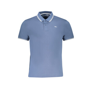 Harmont & Blaine ανδρική polo μπλούζα σε μπλε χρώμα με κοντά μανίκια