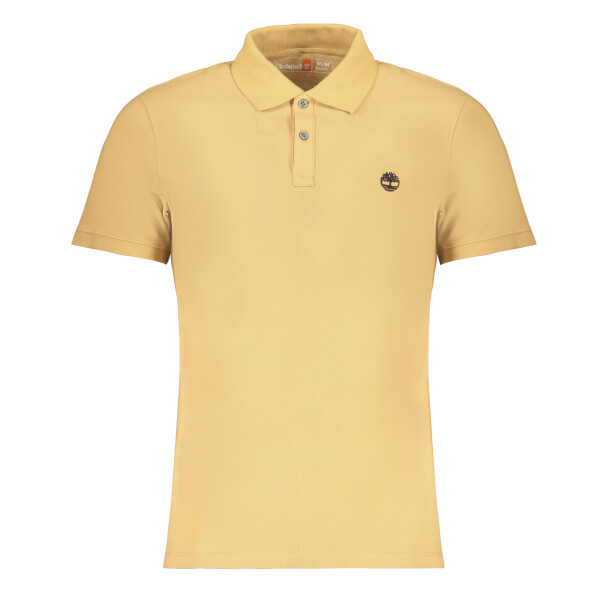 Timberland Ανδρική Μπεζ Polo Μπλούζα με κοντά μανίκια