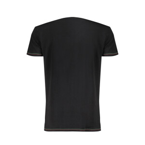 Aeronautica Militare Ανδρικό Μαύρο T-shirt με V λαιμόκοψη και print λογότυπο