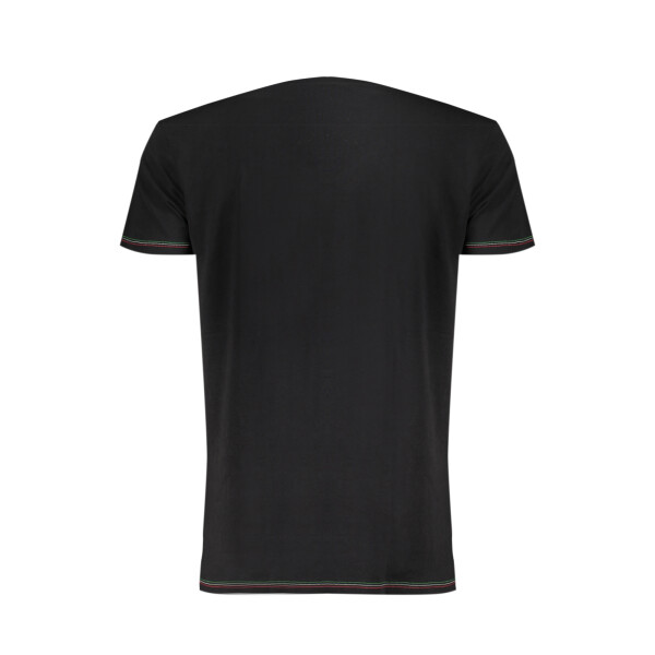 Aeronautica Militare Ανδρικό Μαύρο T-shirt με V λαιμόκοψη και print λογότυπο