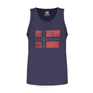 NORWAY 1963 Ανδρικό Μπλε Αμάνικο T-shirt με στρογγυλή λαιμόκοψη