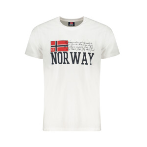 NORWAY 1963 Ανδρικό Λευκό T-shirt με κοντά μανίκια και λογότυπο