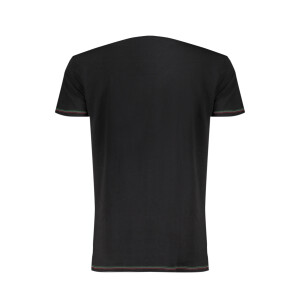 Aeronautica Militare Ανδρικό Μαύρο T-shirt με στρογγυλή λαιμόκοψη και λογότυπο