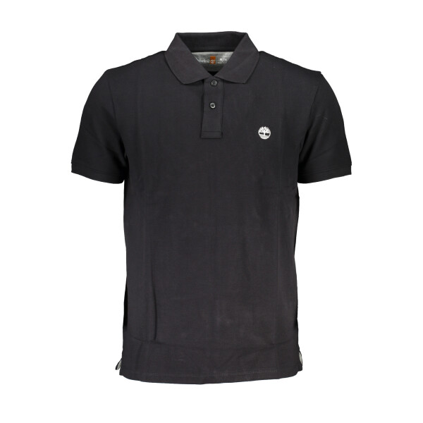 Timberland ανδρική μαύρη polo μπλούζα με κοντά μανίκια