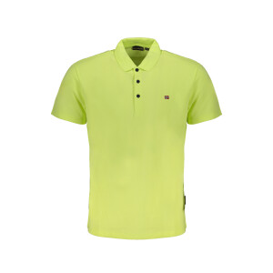 Napapijri ανδρικό polo t-shirt σε κίτρινο χρώμα με κοντά μανίκια