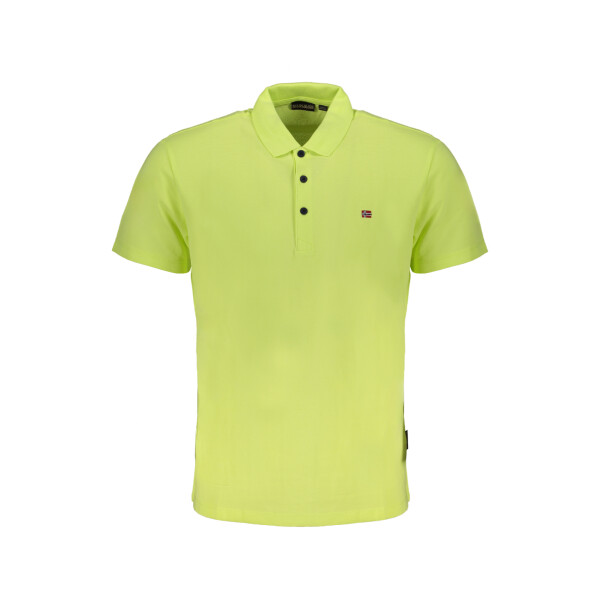 Napapijri ανδρικό polo t-shirt σε κίτρινο χρώμα με κοντά μανίκια