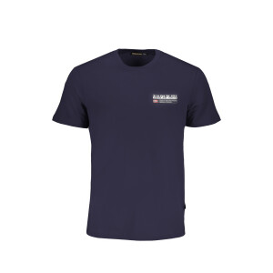 Napapijri ανδρικό t-shirt σε μπλε χρώμα με στρογγυλή λαιμόκοψη και λογότυπο
