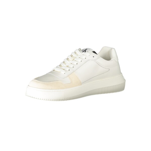 Calvin Klein ανδρικά λευκά sneakers με κορδόνια και λογότυπο