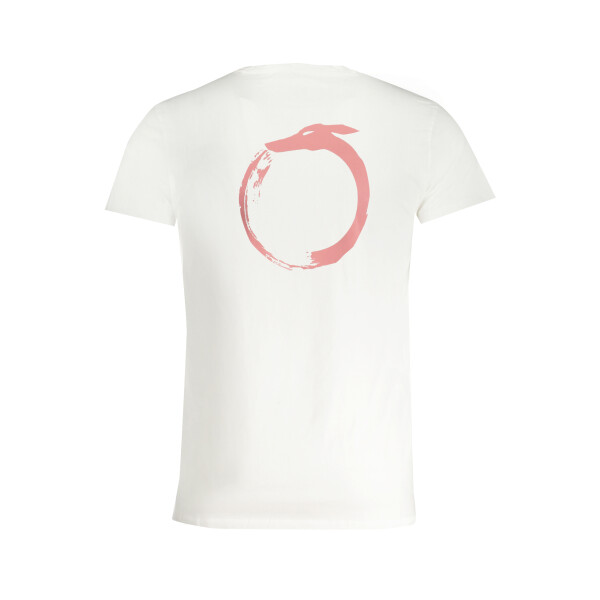 Trussardi ανδρικό λευκό t-shirt με κοντά μανίκια και λογότυπο