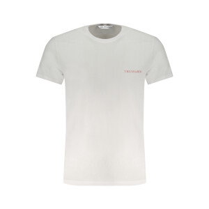 Trussardi ανδρικό λευκό t-shirt με κοντά μανίκια και λογότυπο