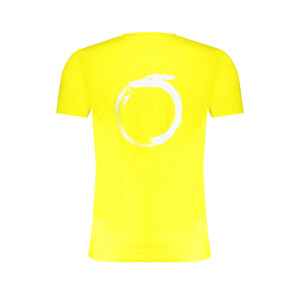 Trussardi ανδρικό κίτρινο t-shirt με κοντά μανίκια και print λογότυπο